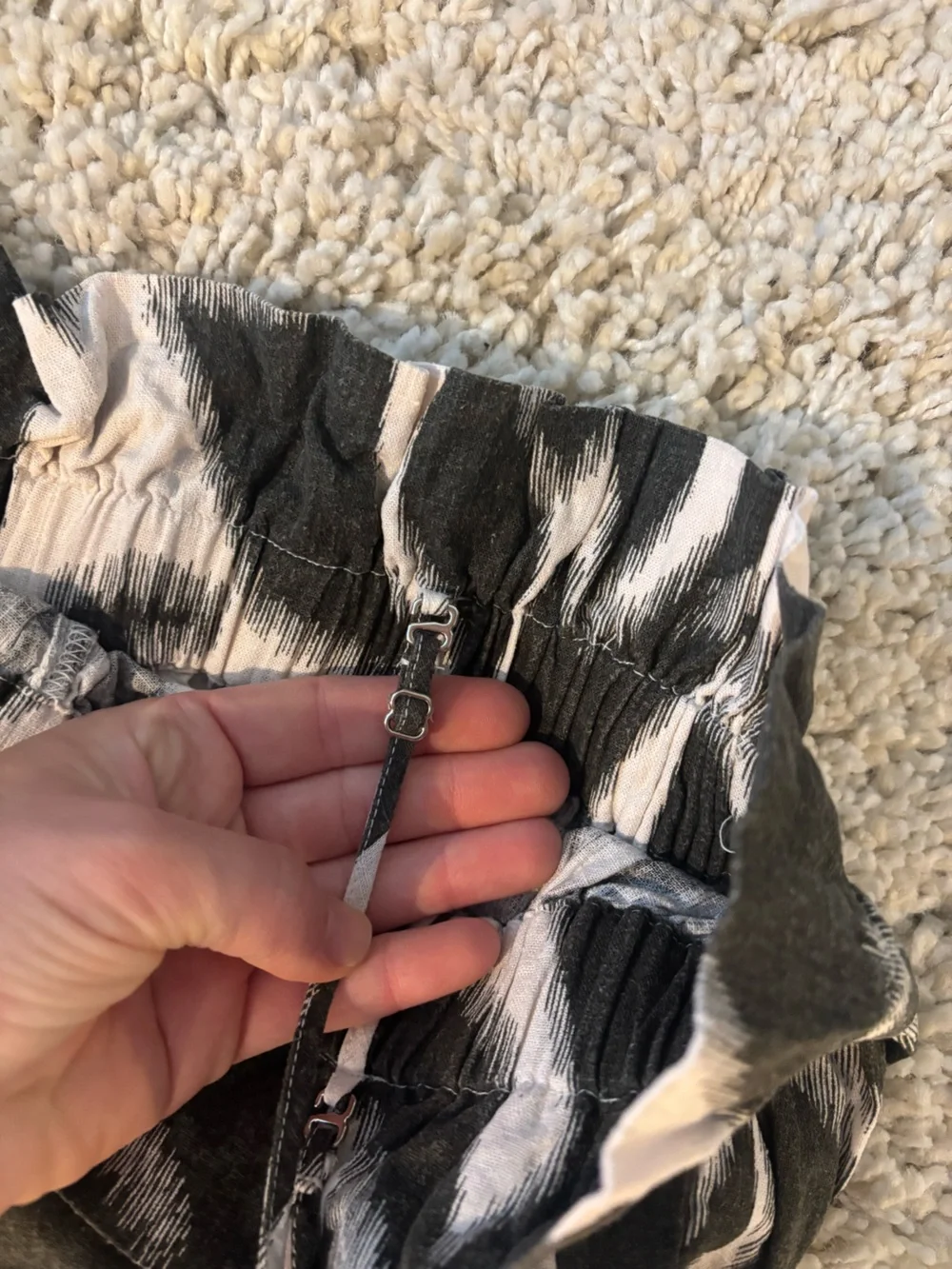 Banana Republic Linen Blend Leaf Print Cropped Jumpsuit Medium Petite